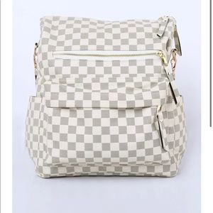 Checkered Backpack/Purse